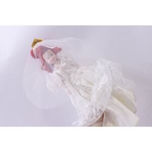 The Little Mermaid, Wedding Doll, Redhead Doll in White Dress with Veil, Barbie